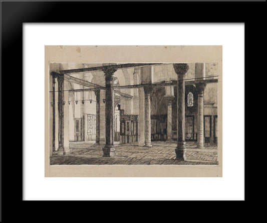 Transept Of The Mosque Of El Aksa 20x24 Black Modern Wood Framed Art Print Poster by Tissot, James