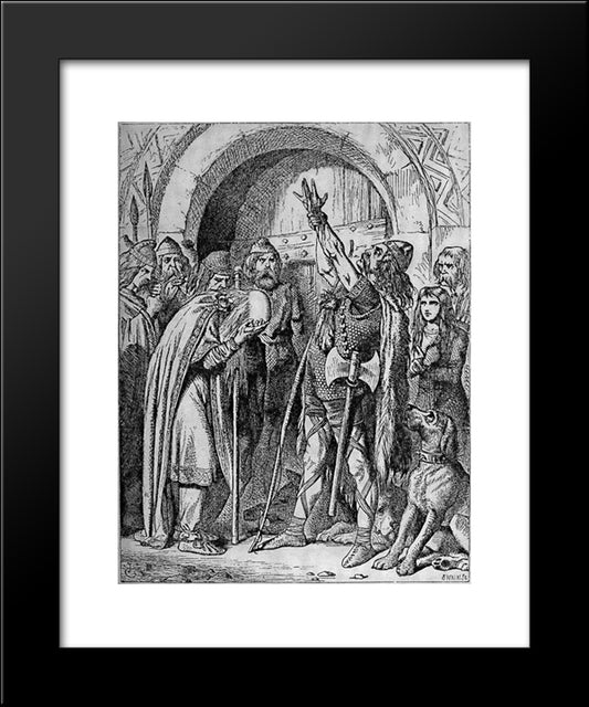 Victorian Book Illustration 20x24 Black Modern Wood Framed Art Print Poster by Tissot, James