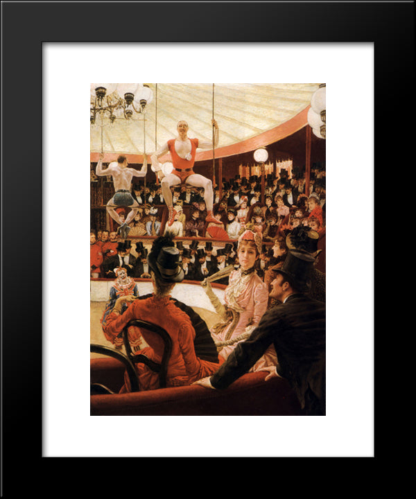 Women Of Paris The Circus Lover 20x24 Black Modern Wood Framed Art Print Poster by Tissot, James