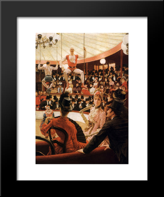 Women Of Paris The Circus Lover 20x24 Black Modern Wood Framed Art Print Poster by Tissot, James