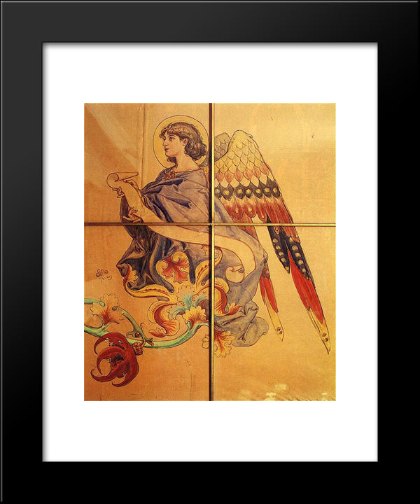 Angel 20x24 Black Modern Wood Framed Art Print Poster by Matejko, Jan