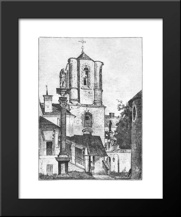 Armenian Cathedral 20x24 Black Modern Wood Framed Art Print Poster by Matejko, Jan