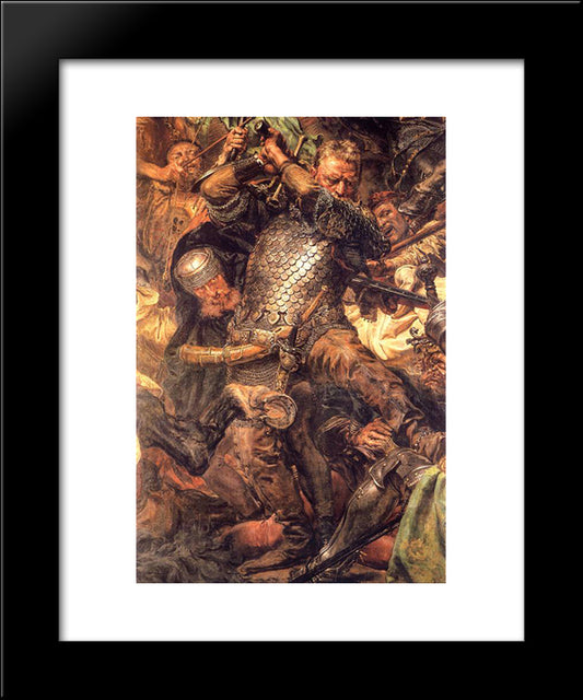 Battle Of Grunwald, Jan Zizka (Detail) 20x24 Black Modern Wood Framed Art Print Poster by Matejko, Jan