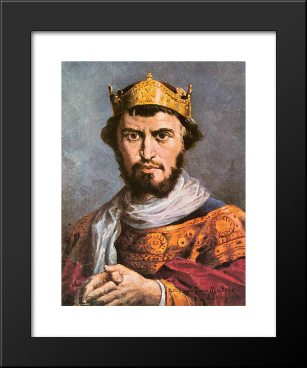 Casimir The Restorer 20x24 Black Modern Wood Framed Art Print Poster by Matejko, Jan