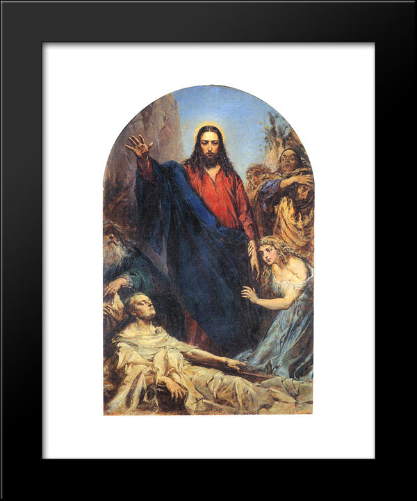 Christ 20x24 Black Modern Wood Framed Art Print Poster by Matejko, Jan