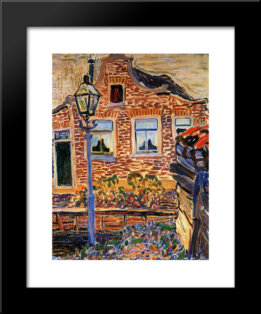 House At The Achterweg 20x24 Black Modern Wood Framed Art Print Poster by Sluyters, Jan