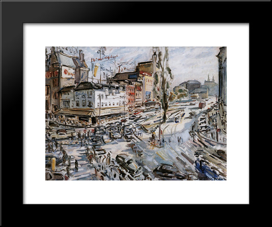 Leidseplein 20x24 Black Modern Wood Framed Art Print Poster by Sluyters, Jan