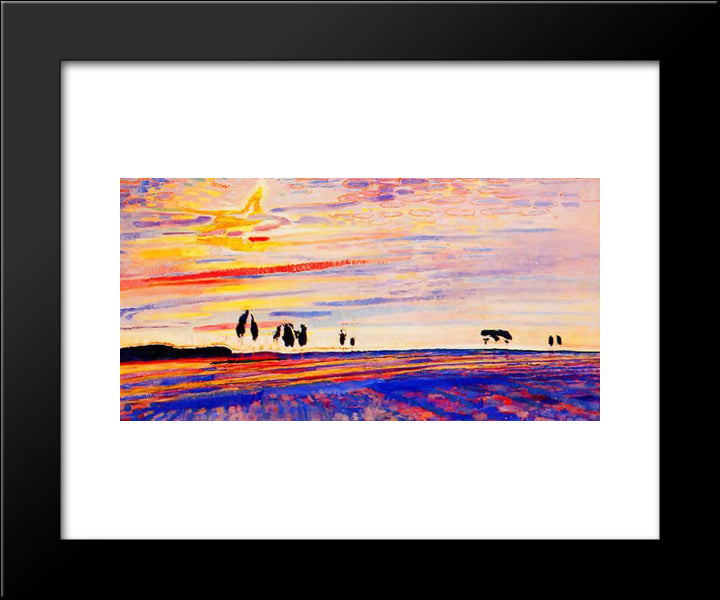Morning Glory 20x24 Black Modern Wood Framed Art Print Poster by Sluyters, Jan
