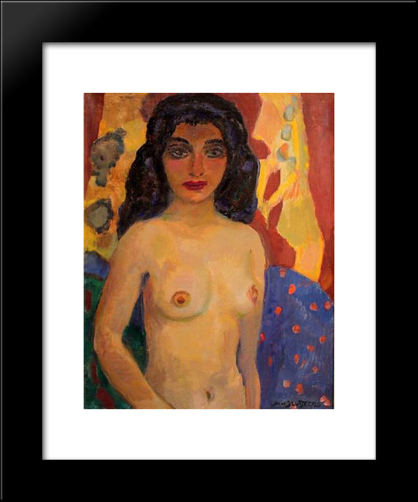 Odalisque 20x24 Black Modern Wood Framed Art Print Poster by Sluyters, Jan