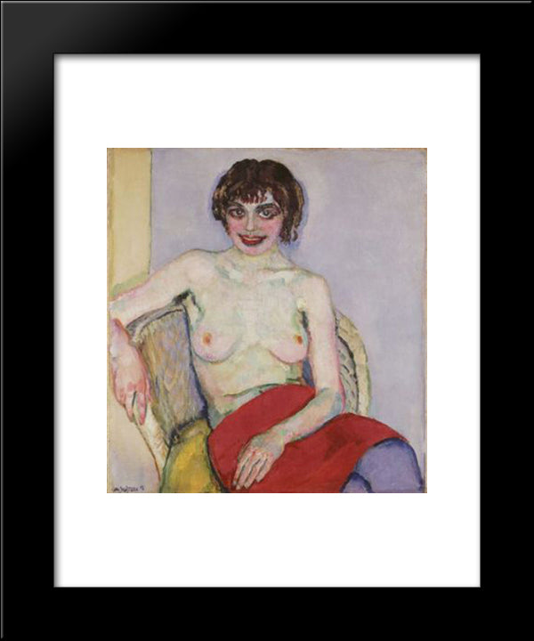 Seated Nude 20x24 Black Modern Wood Framed Art Print Poster by Sluyters, Jan