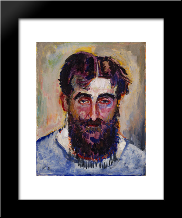 Self - Portrait 20x24 Black Modern Wood Framed Art Print Poster by Sluyters, Jan