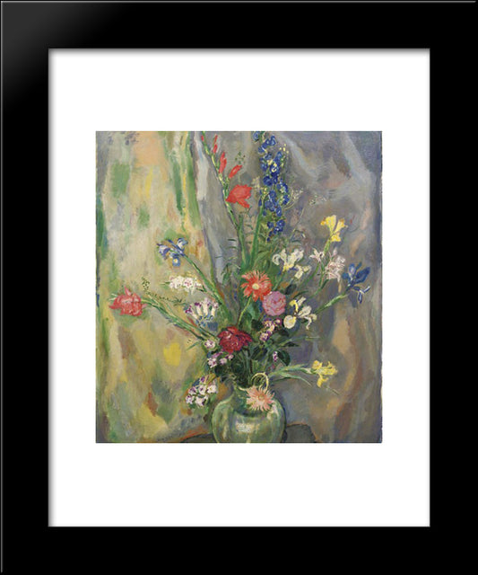 Still Life With Spring Flowers 20x24 Black Modern Wood Framed Art Print Poster by Sluyters, Jan