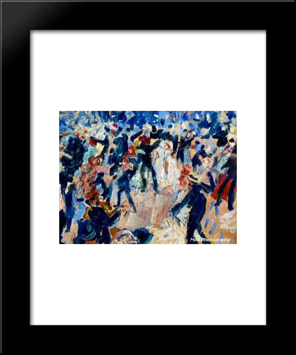 Study Of The Bal Tarbarin 20x24 Black Modern Wood Framed Art Print Poster by Sluyters, Jan