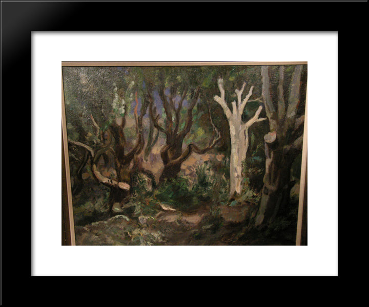 The White Tree 20x24 Black Modern Wood Framed Art Print Poster by Sluyters, Jan