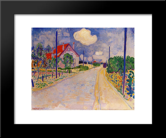 View On Road 20x24 Black Modern Wood Framed Art Print Poster by Sluyters, Jan