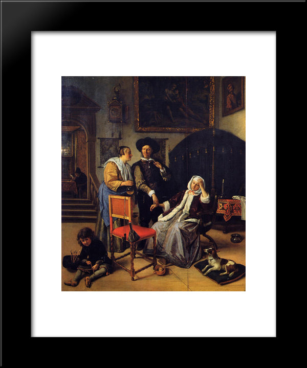 Doctor S Visit 20x24 Black Modern Wood Framed Art Print Poster by Steen, Jan