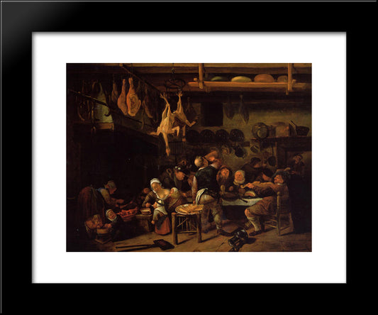 Fat Kitchen 20x24 Black Modern Wood Framed Art Print Poster by Steen, Jan