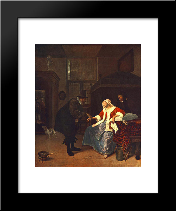 Love Sickness 20x24 Black Modern Wood Framed Art Print Poster by Steen, Jan