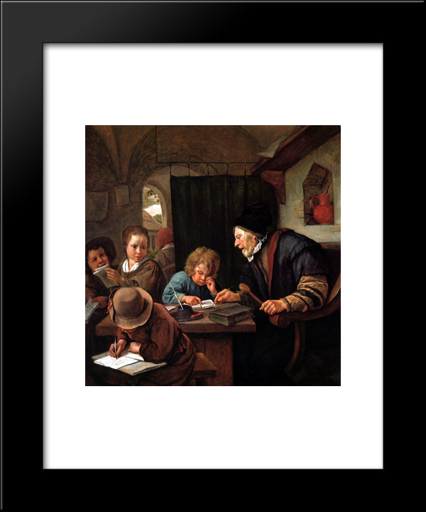 School Teacher 20x24 Black Modern Wood Framed Art Print Poster by Steen, Jan