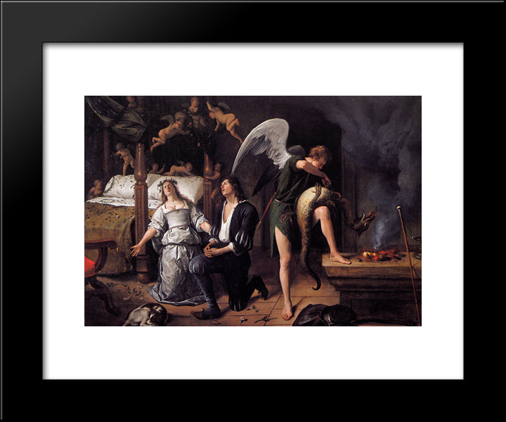 Wedding Of Sarah And Tobias 20x24 Black Modern Wood Framed Art Print Poster by Steen, Jan