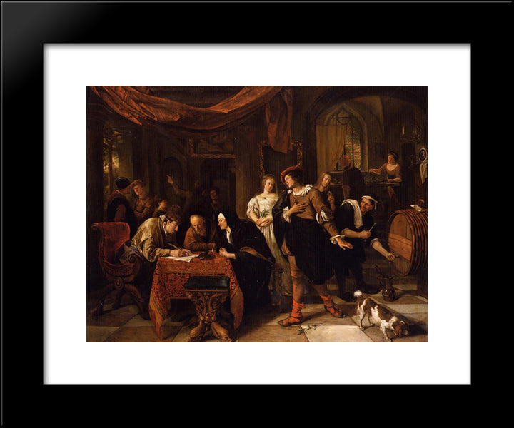 Wedding Of Tobias And Sarah 20x24 Black Modern Wood Framed Art Print Poster by Steen, Jan