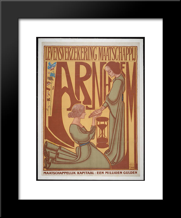 Arnhem Life Insurance Company 20x24 Black Modern Wood Framed Art Print Poster by Toorop, Jan