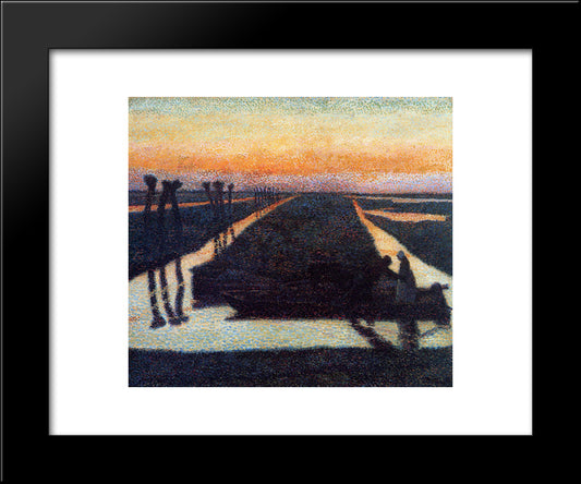 Broek In Waterland 20x24 Black Modern Wood Framed Art Print Poster by Toorop, Jan