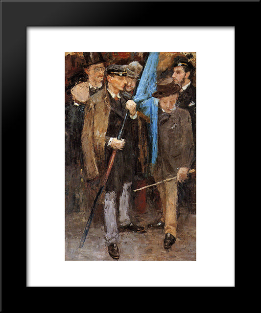 Brussels Students 20x24 Black Modern Wood Framed Art Print Poster by Toorop, Jan