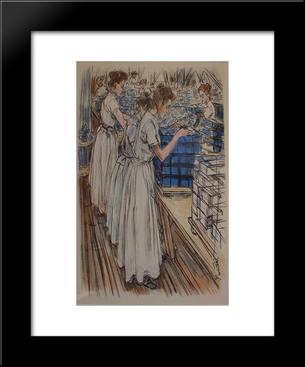 Candle Factory 20x24 Black Modern Wood Framed Art Print Poster by Toorop, Jan