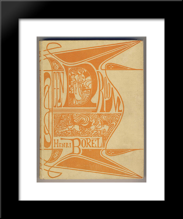 Cover For 'A Dream' By Henri Borel 20x24 Black Modern Wood Framed Art Print Poster by Toorop, Jan