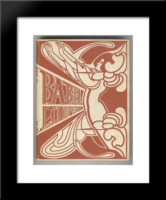 Cover For 'Babel' By Louis Couperus 20x24 Black Modern Wood Framed Art Print Poster by Toorop, Jan