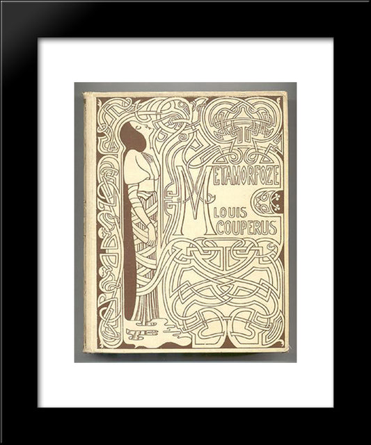 Cover For 'Metamorphosis' By Louis Couperus 20x24 Black Modern Wood Framed Art Print Poster by Toorop, Jan