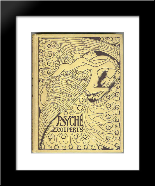 Cover For 'Psyche' By Louis Couperus 20x24 Black Modern Wood Framed Art Print Poster by Toorop, Jan