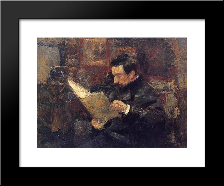 Edmond Picard 20x24 Black Modern Wood Framed Art Print Poster by Toorop, Jan