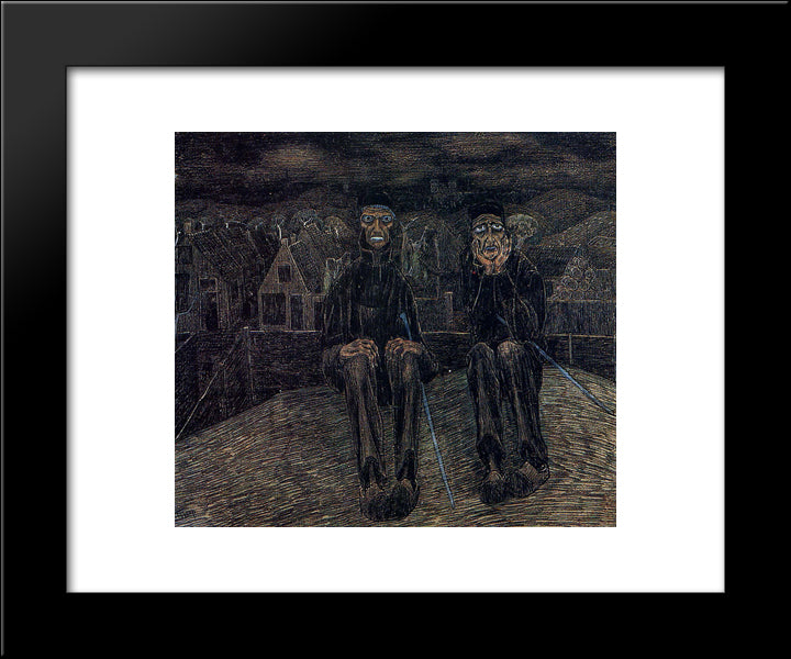 Fatalism 20x24 Black Modern Wood Framed Art Print Poster by Toorop, Jan