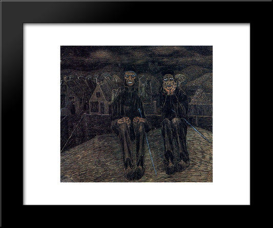 Fatalism 20x24 Black Modern Wood Framed Art Print Poster by Toorop, Jan