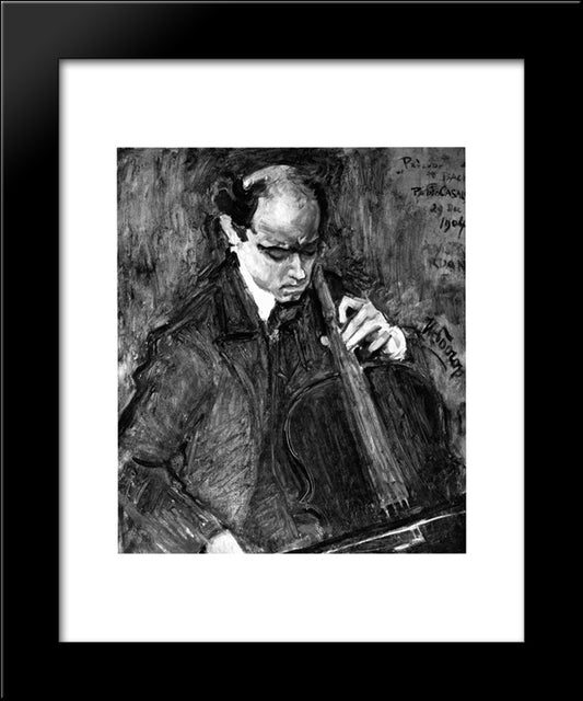 Pablo Casals 20x24 Black Modern Wood Framed Art Print Poster by Toorop, Jan