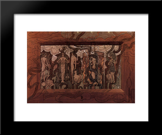 Song Of The Times 20x24 Black Modern Wood Framed Art Print Poster by Toorop, Jan