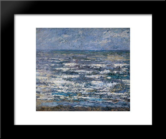 The Sea At Katwijk 20x24 Black Modern Wood Framed Art Print Poster by Toorop, Jan