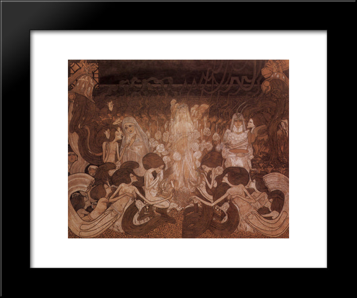 The Three Fiancees 20x24 Black Modern Wood Framed Art Print Poster by Toorop, Jan