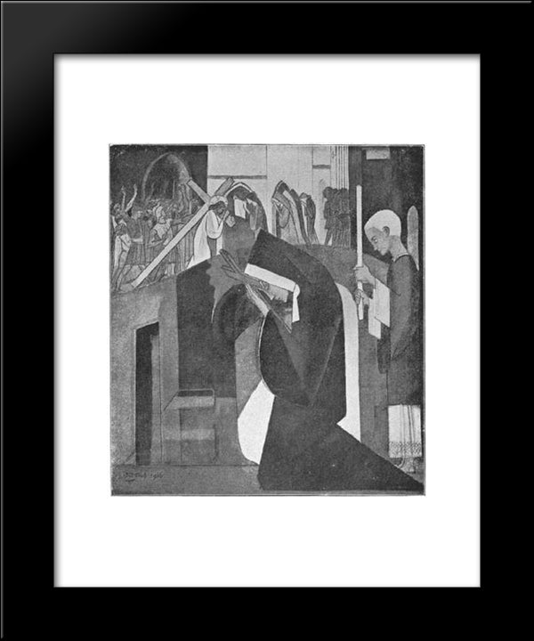 Veronica 20x24 Black Modern Wood Framed Art Print Poster by Toorop, Jan