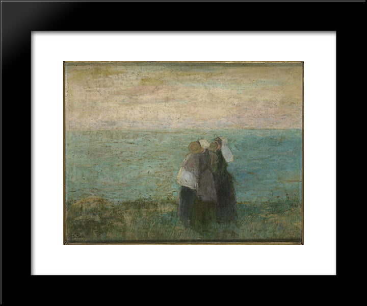 Women At The Sea 20x24 Black Modern Wood Framed Art Print Poster by Toorop, Jan