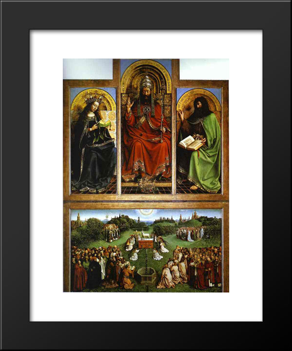 God The Father 20x24 Black Modern Wood Framed Art Print Poster by van Eyck, Jan