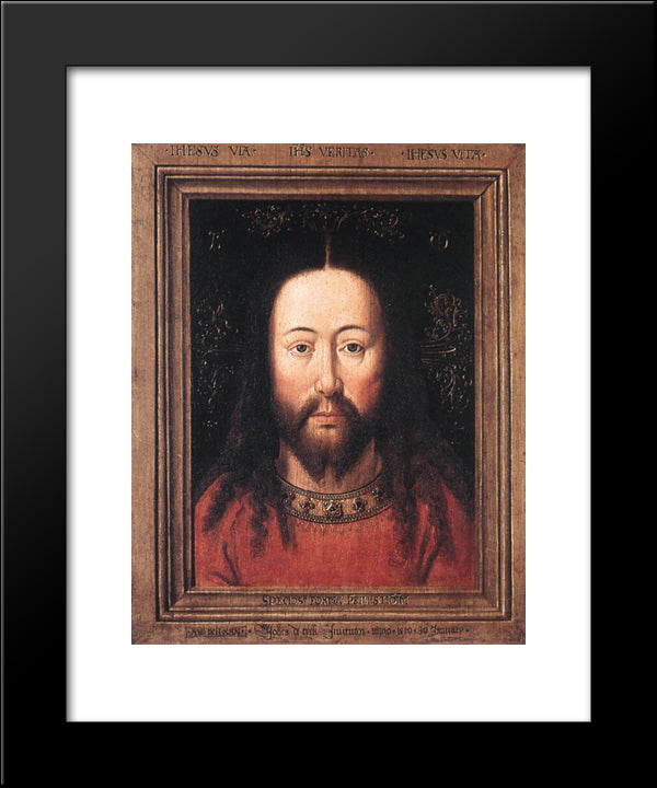 Portrait Of Christ 20x24 Black Modern Wood Framed Art Print Poster by van Eyck, Jan