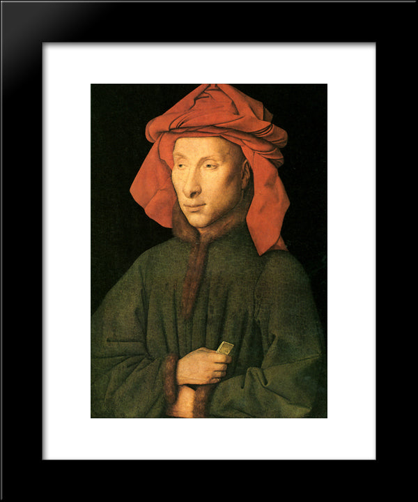 Portrait Of Giovanni Arnolfini 20x24 Black Modern Wood Framed Art Print Poster by van Eyck, Jan