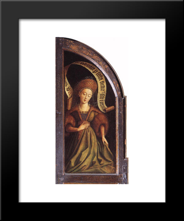 The Cumaean Sibyl 20x24 Black Modern Wood Framed Art Print Poster by van Eyck, Jan