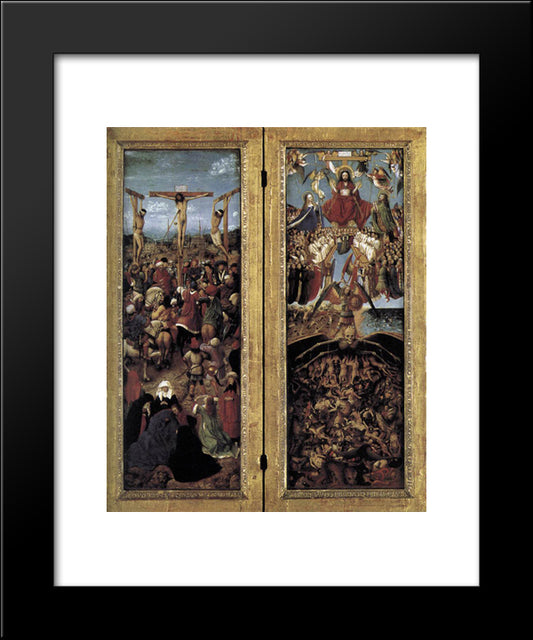 The Last Judgment (Detail) 20x24 Black Modern Wood Framed Art Print Poster by van Eyck, Jan