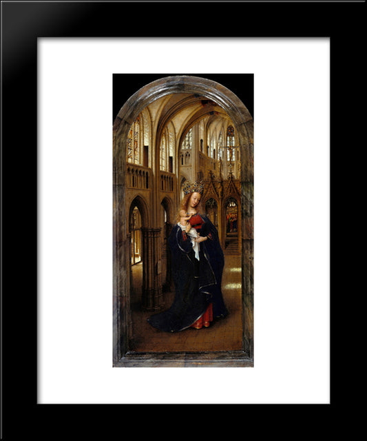 The Madonna In The Church 20x24 Black Modern Wood Framed Art Print Poster by van Eyck, Jan