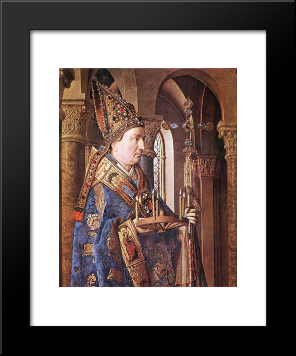 The Madonna Of Canon Van Der Paele (Detail) 20x24 Black Modern Wood Framed Art Print Poster by van Eyck, Jan