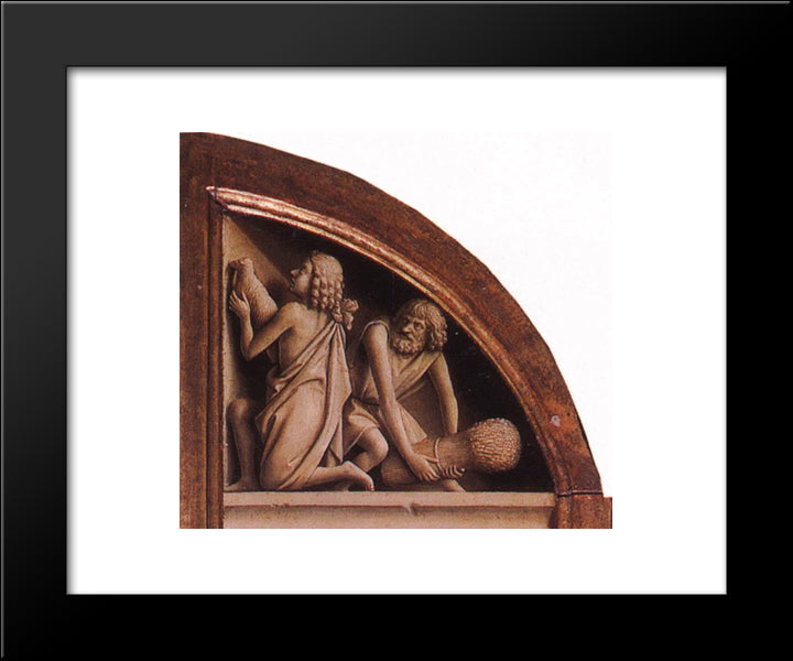 The Offerings Of Cain And Abel 20x24 Black Modern Wood Framed Art Print Poster by van Eyck, Jan